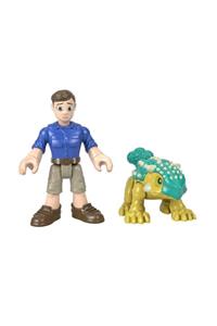 JURASSIC WORLD Imaginext Jurassic World Figürler Ankylosaurus Bumpy Ve Ranger Hcj05