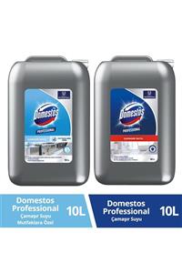 Domestos Professional Çamaşır Suyu Mutfaklara Özel 10 lt + Professional Çamaşır Suyu 10 lt