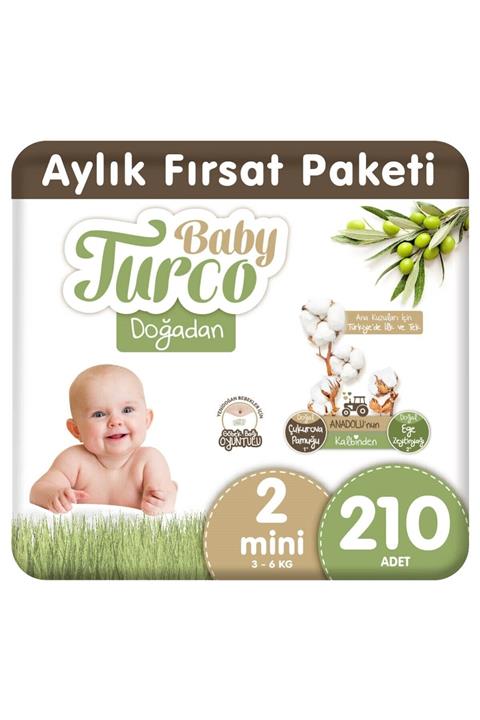 Baby Turco Doğadan 2 Numara Mini 210 Adet