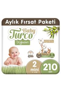 Baby Turco Doğadan 2 Numara Mini 210 Adet