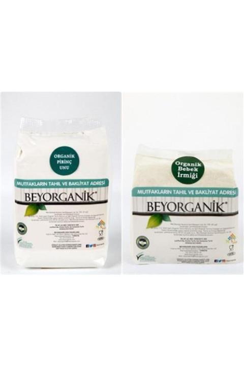 BEYORGANİK Organik Pirinç Unu 500 G Bebek Irmiği 350 G 2 Li Set