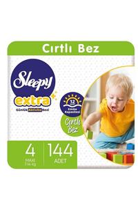 Sleepy Extra Günlük Aktivite Bezi 4 Numara Maxi 144 Adet