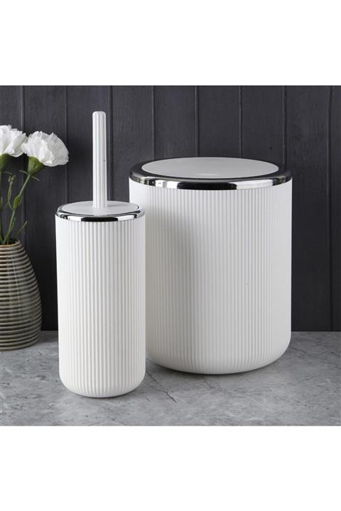 Perotti Lısbone Sılver 2 Parça Banyo Takımı Beyaz 13167