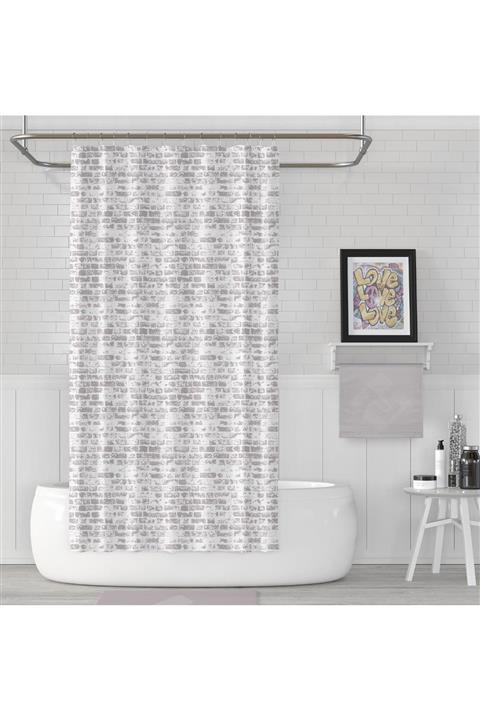 PRADO The Wall Banyo Perdesi, Duş Perdesi 180x200cm BPTHEWALL-180X200