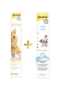 Gimcat Multivitamin Paste 100gr + Kitten Paste Kalsiyum Yavru Kedi Vitamin Macunu 50gr