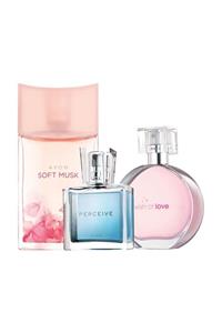 AVON Soft Musk & Wish of Love & Perceive 3'lü Kadın Parfüm Seti 8681298982920