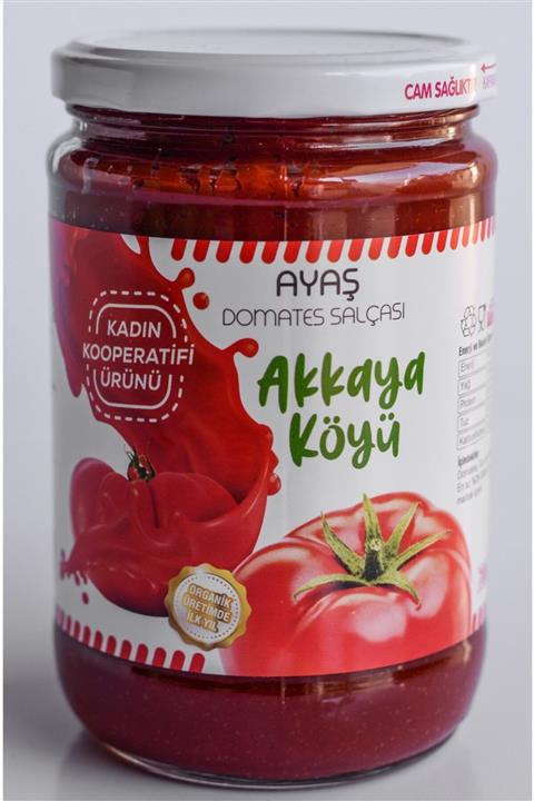 Ayaş Akkaya Domates Salçası Ayaş Akkaya Kooperatifi Organik 2. Yıl Domates Salçası 700gr