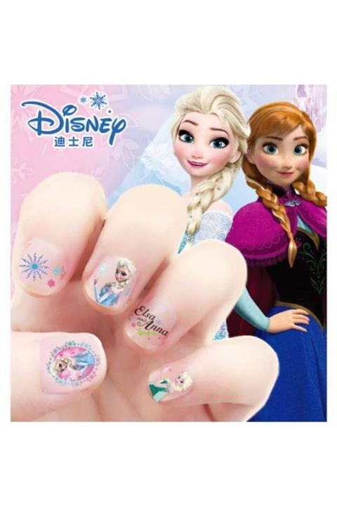babyfoxx Prenses Elsa Anna Dondurulmuş Makyaj Tırnak Çıkartmaları