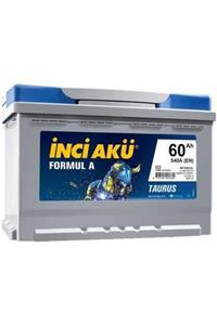 İNCİ AKÜ Formul A Taurus 12 Volt 60 Amper 2 Yıl Garantili Üretim 2021