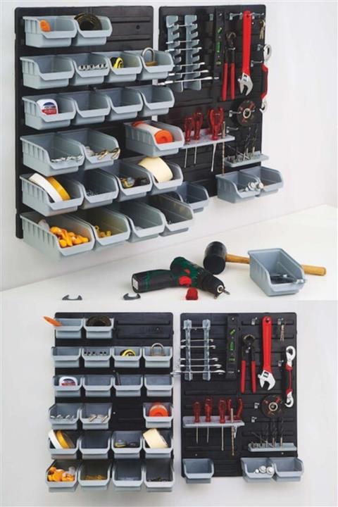 Binbirreyon Duvar Alet Askısı Organizer Alet Düzenleme 43 Parça Full Set Cd010