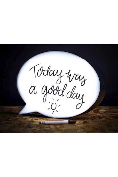 Vk&Vk Kalemle Yazılabilen Konuşma Balonu Görünümlü Işıklı Pano