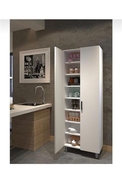 ELITE SHOPPING AKSESUAR DİZAYN %100 8 Bölmeli Mdf 60cm Çok Amaçlı Mutfak/banyo/kiler/ofis Dolabı
