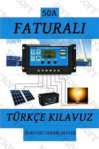 SpySoft 50a Güneş Solar Paneli Akü Şarj Kontrol Cihazı 12v-24v Kontrol Cihazı Akü Şarj Regülatör.