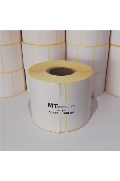 Barkod Zebra & Argox - 60mm X 80mm Kuşe Etiketi, 900'lük Rulo, 10-rulo