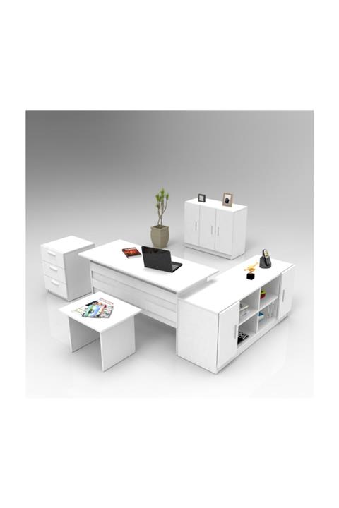 Robin Home Verona Abcef Ofis Büro Masa Takımı Beyaz