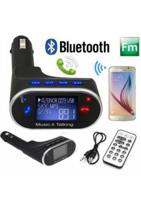 Zengin Hediyeler Bluetooth Bağlantılı Çakmak Girişli Araç Kiti 630c Fm Transmitter Kumandalı Aux Müzik Arama