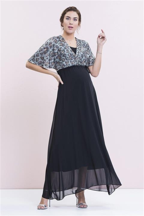 Even Fashion Hamile Giyim Yarasa Kol Uzun Abiye Hamile Elbise