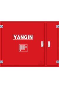 AS YANGIN Yangın Dolabı 70x90x23 Ölçülerinde 1”20 Mt Kauçuk Hortumlu 1''vanalı Sac Kapaklı Tüp Bölmeli