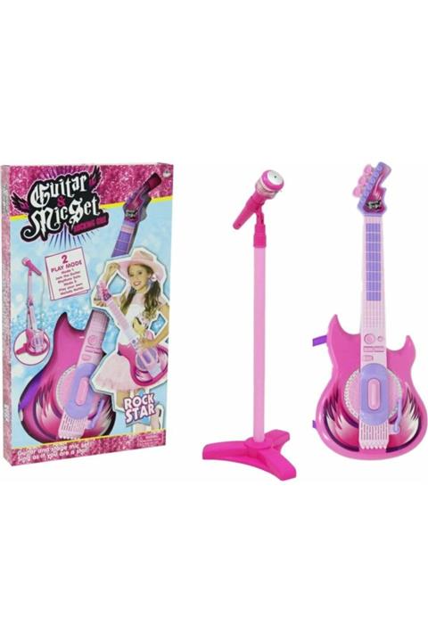 Armağan Oyuncak Mega Oyuncak Mikrofon Gitar Seti Pembe