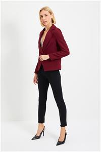 TRENDYOLMİLLA Bordo Cep Detaylı Blazer Ceket TWOAW22CE0179