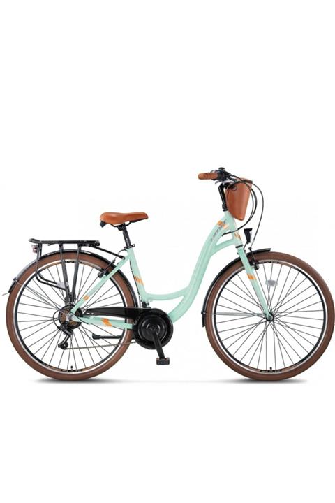 Ümit Valencia 28 Jant Aliminyum Sepetli Kadın Şehir Bisikleti Su Yeşili