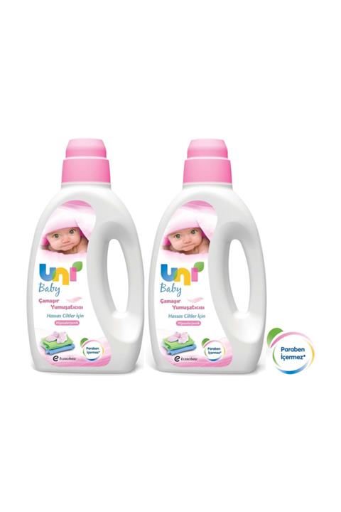 Uni Baby Çamaşır Yumuşatıcı 1800Ml 2 Li Set Hassas Ciltler İçin (Pembe)