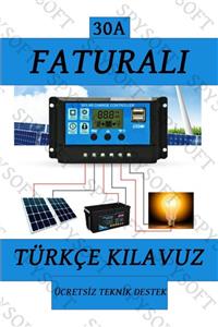 SpySoft 30a Güneş Solar Paneli Akü Şarj Kontrol Cihazı 12v-24v Kontrol Cihazı Akü Şarj Regülatör Pwm