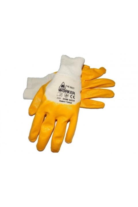 THE BEST WORKER Tbw-01 Sarı Nitril Işçi Eldiveni 12 Çift No:10