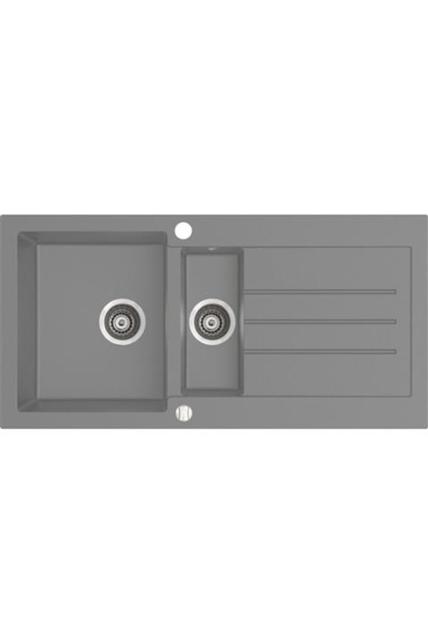 marmorin Granit Mutfak Evyesi Tellur 1.5 Göz Gri