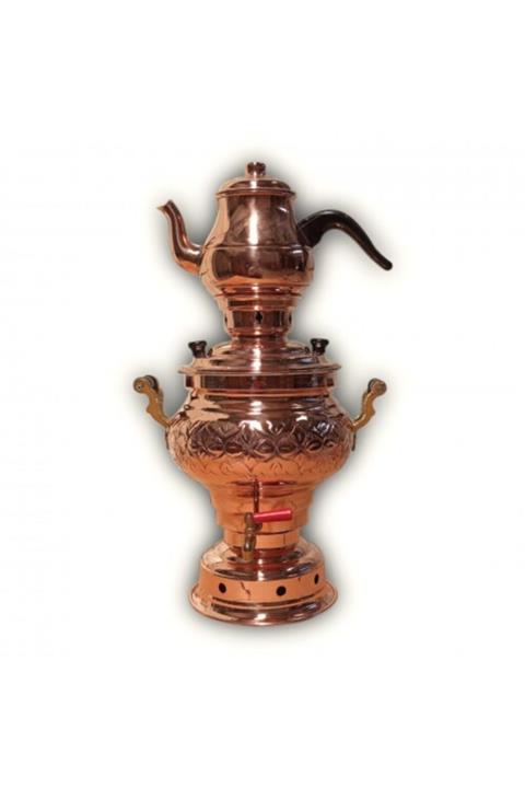 GEREKSEAL Bakır Selanik Kömürlü Semaver