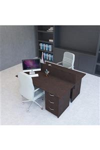 VENA Nil Workstation Ikili Çalışma Masa 158cm X 140cm X 115h Çalışma Grubu Istasyonu