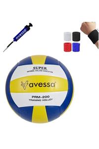 AVESSA Prm-200 Dikişli No. 5 Soft Yapıştırma Voleybol Topu + Pompa + Havlu Bileklik