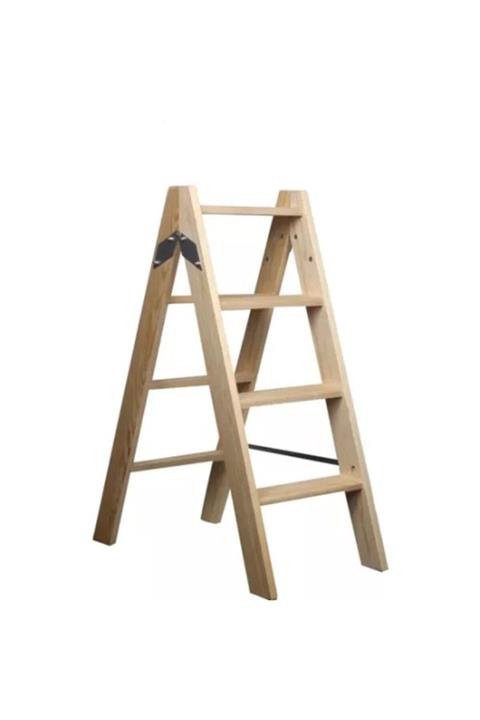 2mm Ahşap Ahşap A Tipi Çift Taraflı Kullanım 4 Basamaklı 100 X 40 cm Merdiven