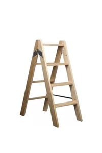 2mm Ahşap Ahşap A Tipi Çift Taraflı Kullanım 4 Basamaklı 100 X 40 cm Merdiven
