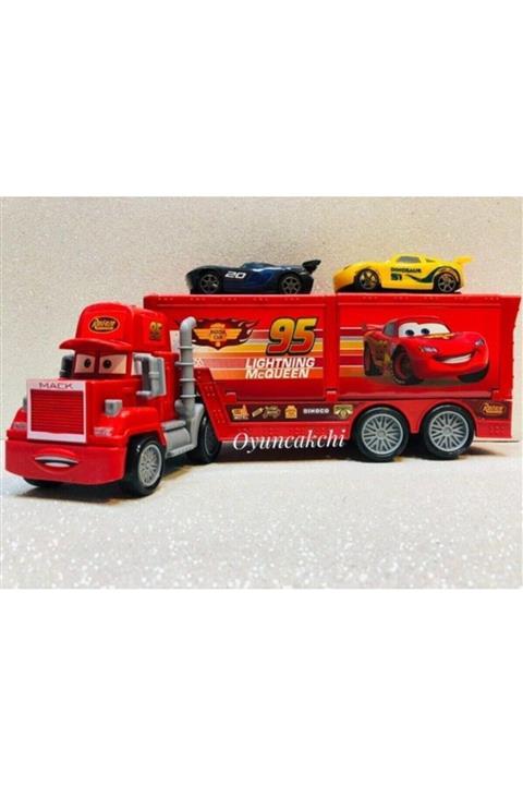Bomwell Şimşek Mcqueen Oyuncak Tır Kapakları Açılabilen 2 Araçlı
