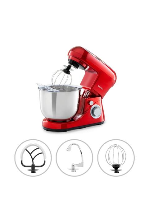 Klarstein Bella Pico Kırmızı 1200w Profesyonel Stand Mikser