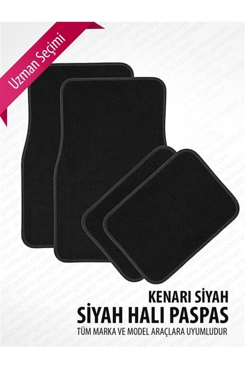 Garaj Marketim Oto Halı Paspas Seti Siyah - Her Araca Uygun