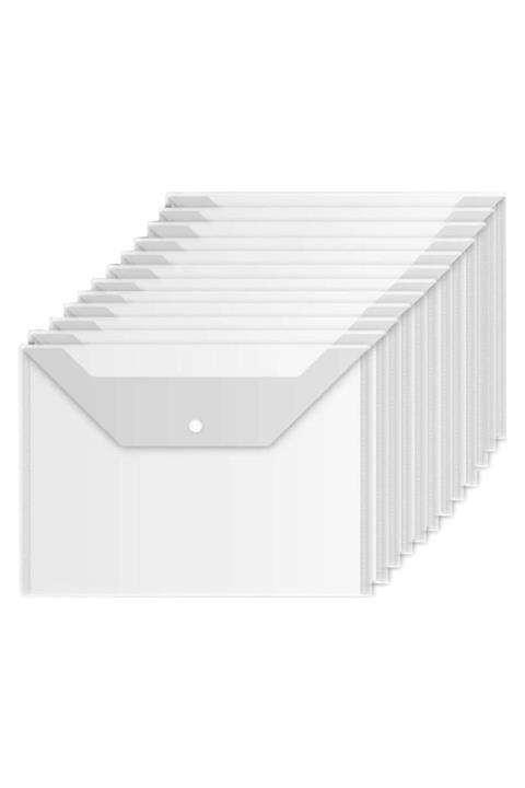 Piano Şeffaf A4 Çıtçıtlı Dosya 12'li