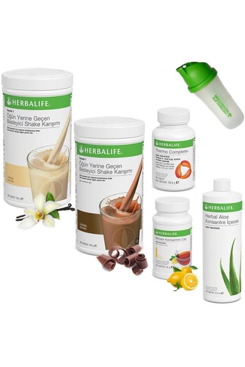 Herbalife Full Set 2 Shake + Çay 50 Gr + Aloe + Thermo