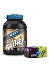 West Nutrition Mass Gainer Karbonhidrat Tozu 3000 gr Çilek Aromalı Hediyeli