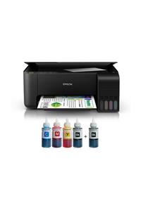 EPSON Tanklı L3110 Photoink Mürekkepli Yazıcı + 4 Renk Bitmeyen Kartuşlu