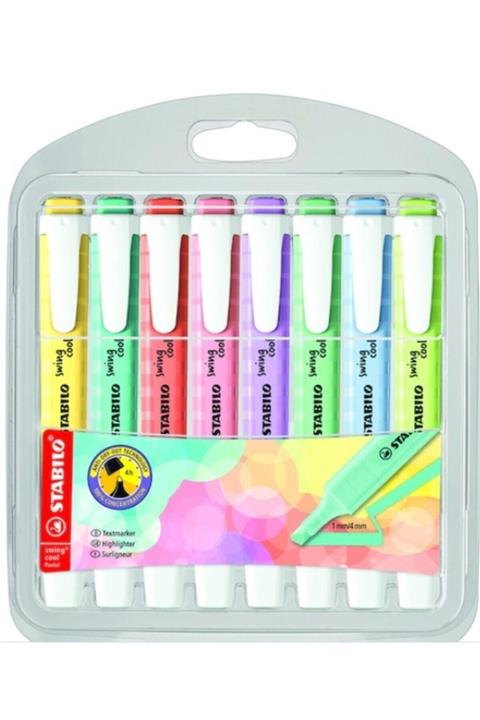Stabilo Swing Cool Pastel 8'li Paket (YENİ RENKLER)