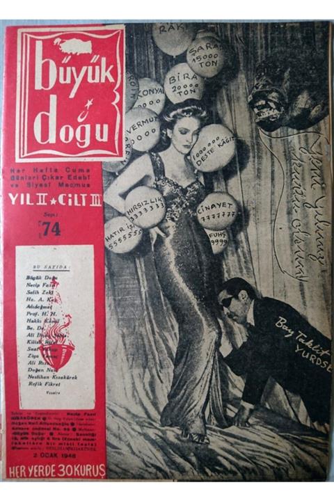 Büyük Doğu Yayınları Büyük Doğu - Haftalık Dergi (no 74, Yıl 1948)