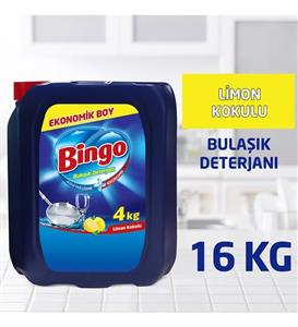 Bingo Bulaşık Sıvısı 4 kg Limon 4'lü