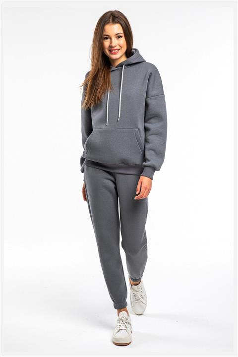 CAYA Kadın Antrasit Renkli 3 Iplik Polarlı Eşofman Takımı Cy84201