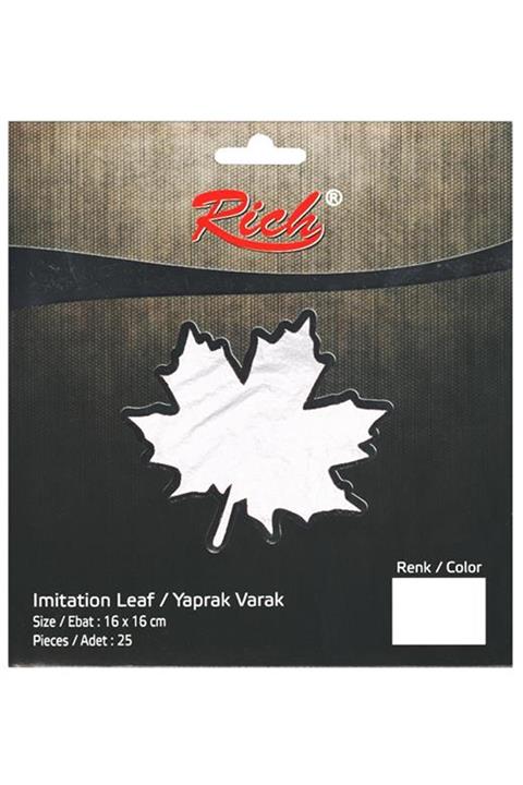 Rich : Yaprak Varak Gümüş 002 : Ebru Seti