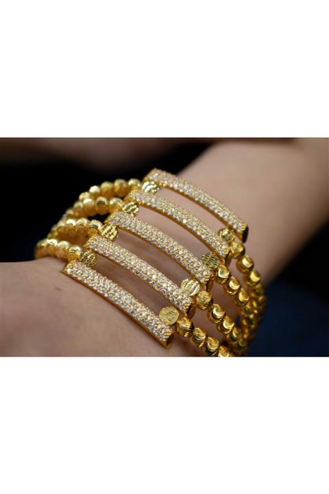 özlem kuyumculuk 22 Ayar Taşlı Kaburga Dorika Bilezik Ozblk00228