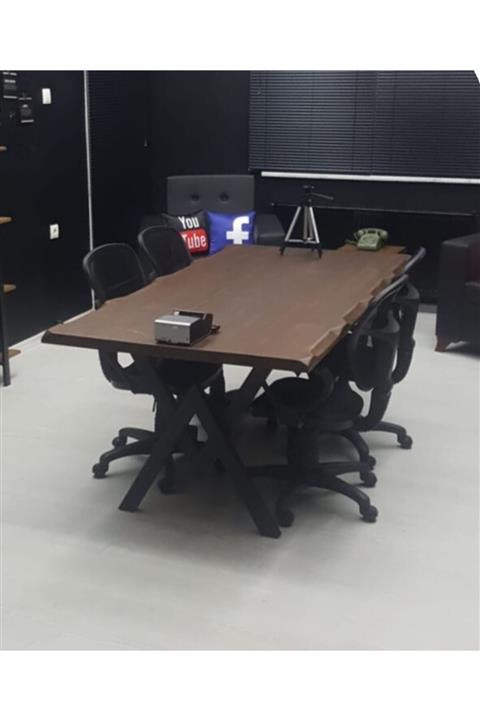 NT Concept Ntconcept Masif Doğal Ağaç Toplantı Ve Ofis Masası(85cm-125cm)