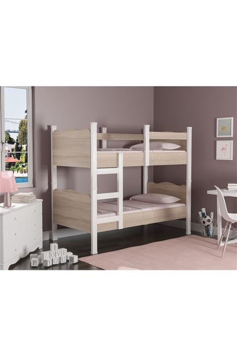Patiko Furniture Çift Katlı Ikiye Ayrılabilir Lüks Ranza (90x190)
