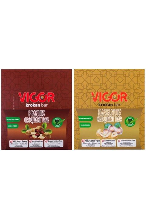 Vigor Lezzet Ikilisi Yer Fıstıklı Ve Fındıklı Krokan Bar 2*16 Adet